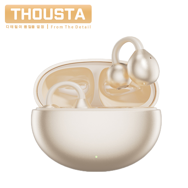 THOUSTA 고음질 HiFi 노이즈캔슬링 오픈형 블루투스 V5.4 이어폰 귀걸이형 23,800원