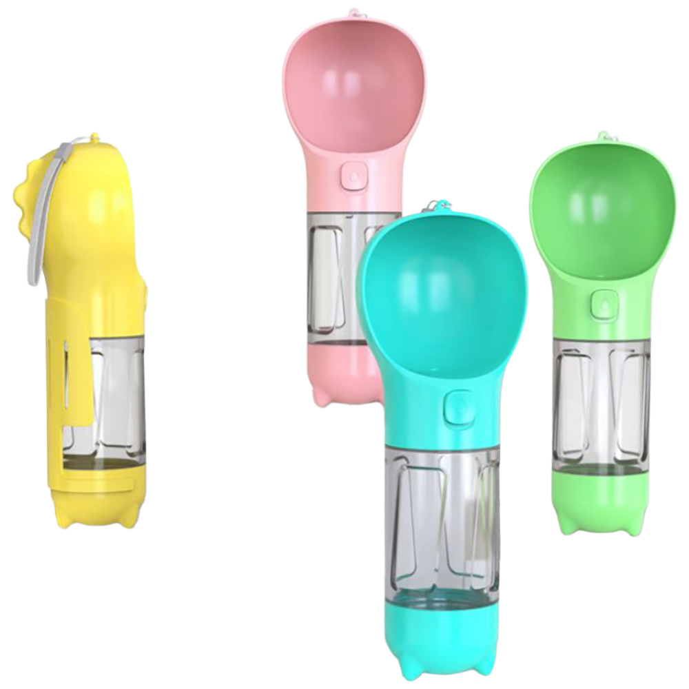 강아지 애견 산책 휴대용 다기능 물통 사료통 간식통, 레이크블루, 1개 9,000원