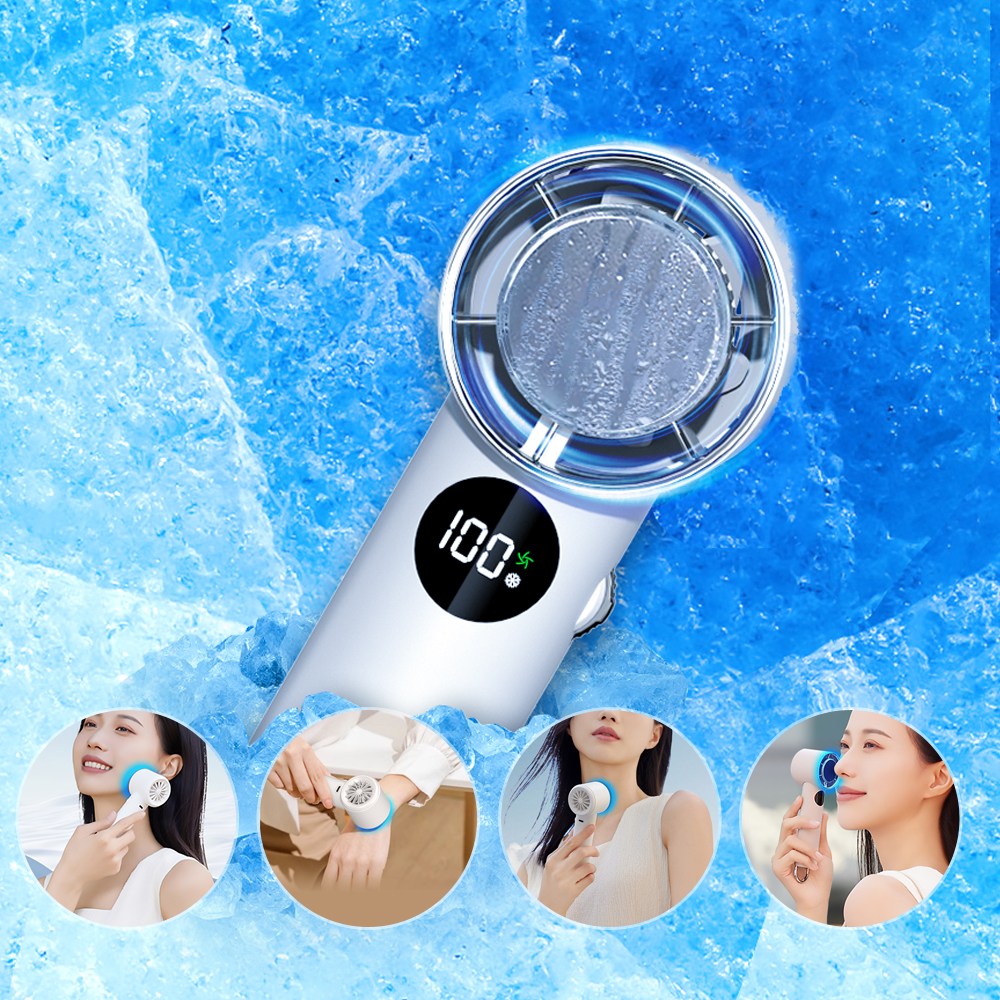 SMIRIA 냉감 휴대용 손풍기 미니 핸디 저소음 세밀한 풍량 조절 (최대 100단), 화이트 31,800원