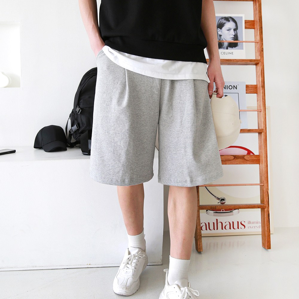 코디제이 남자 M 원턱 6부 와이드 반바지 오버핏 버뮤다 팬츠 원턱 데일리 캐주얼 빅사이즈 남녀공용 (5color) 17,900원