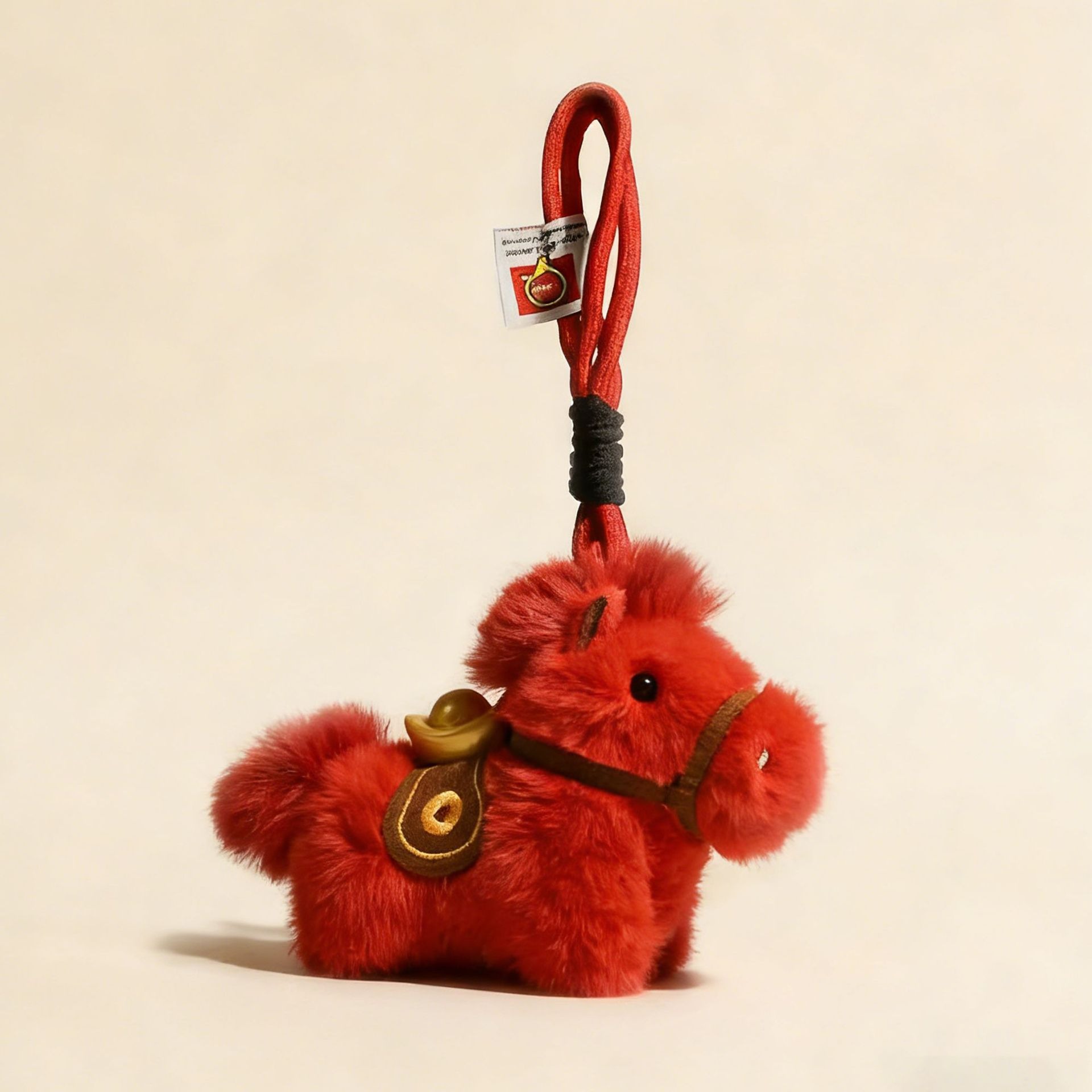 귀여운 뽀글이 포니 책가방 액세서리 피겨 키 링, 1개, 적색 20,830원