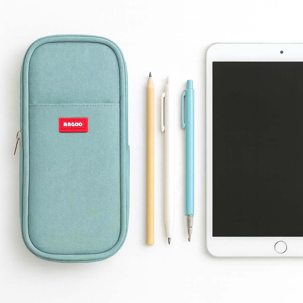 마켓제이영 튼튼하고 넉넉한수납 감성 캔버스 필통, 민트 14,000원