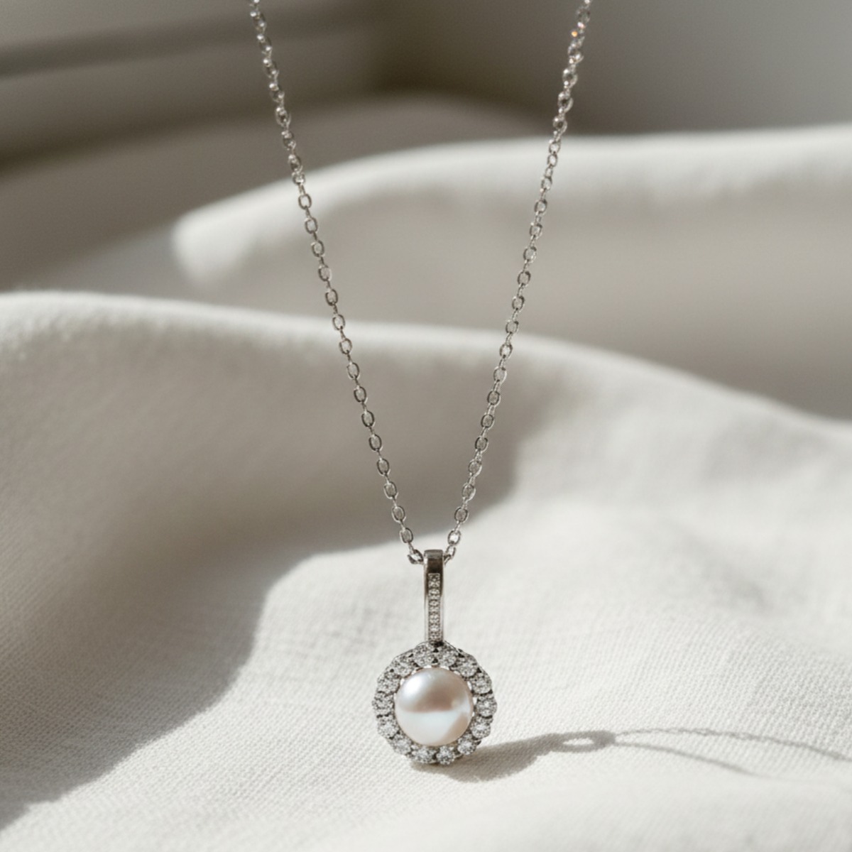 소은 GRA인증서 모이사나이트 담수 진주 헤일로 펜던트 다이아몬드 목걸이 실버925 127,000원