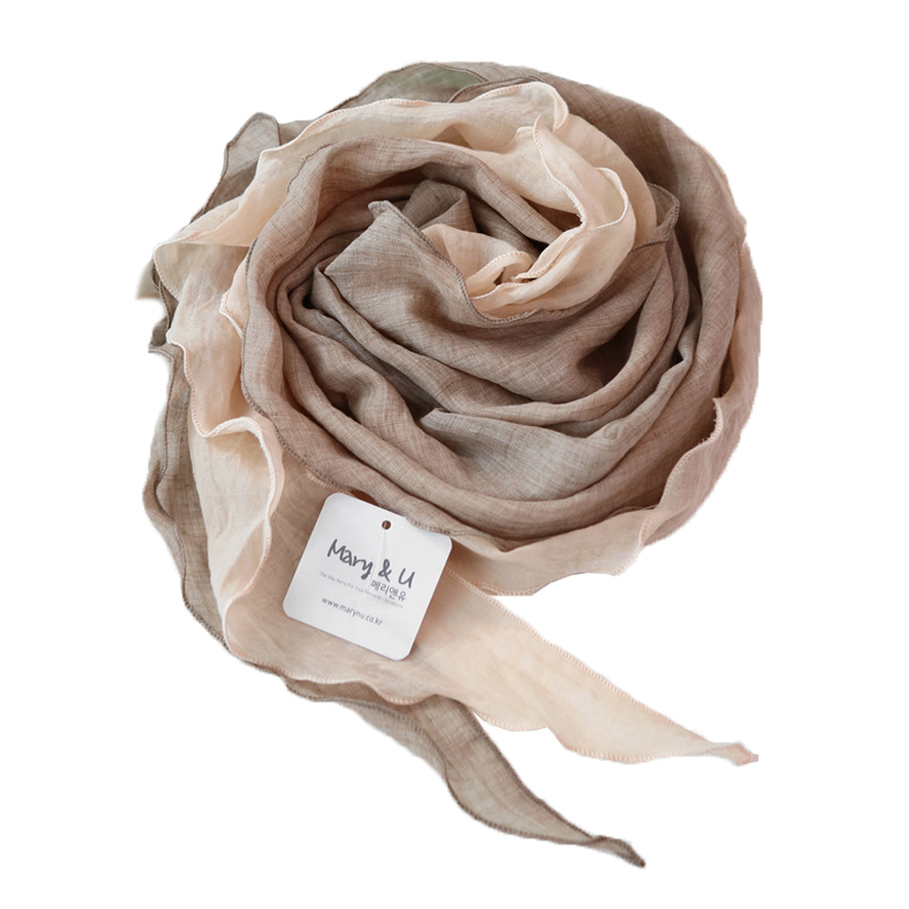 메리앤유 소프트터치 웨이브 디테일 투톤 배색 스카프 국산 15,800원