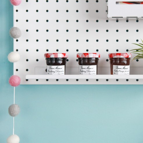 타공판닷컴 슬림선반 후크형 7 x 20 cm, 1개, 화이트 6,500원