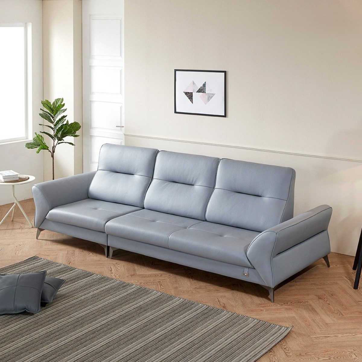 핀란디아 모슨 4인 이태리 떼르소 통가죽 등쿠션 이동형 소파 2,390,000원