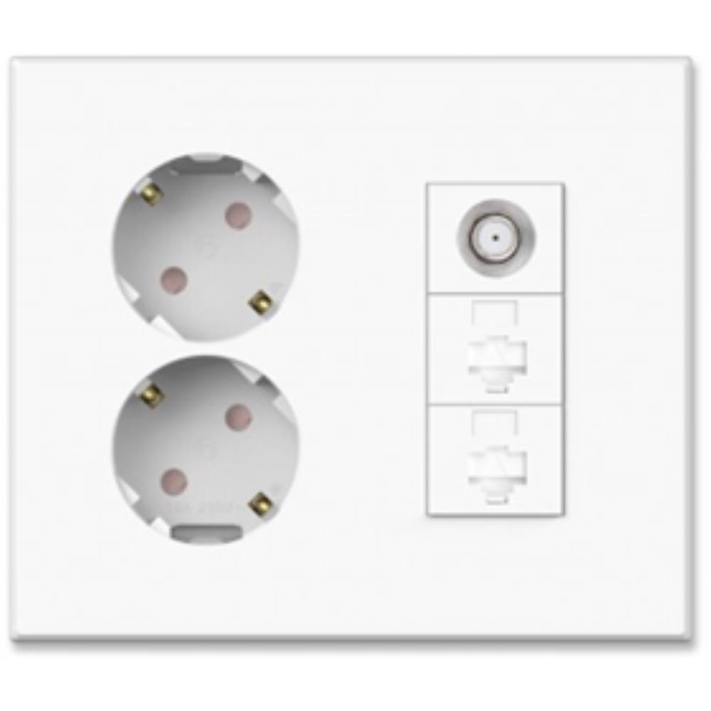 복합 벽콘센트 통합수구 2구 catv 랜포트 콘센트교체, 현재가 11,750원