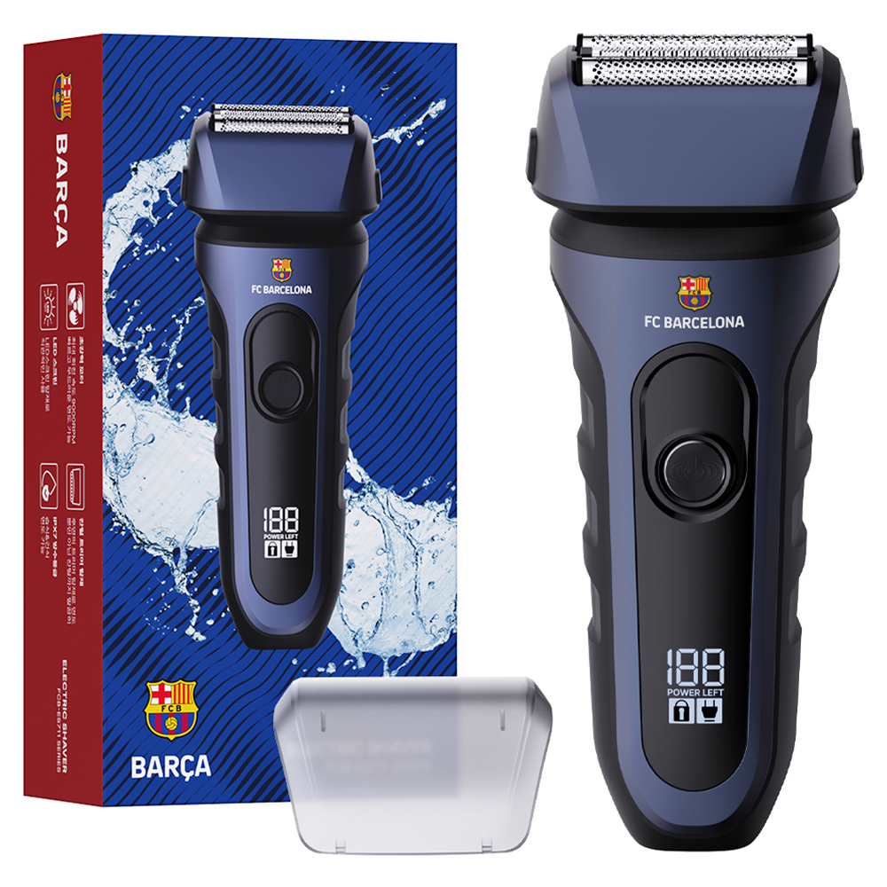 FC바르셀로나 IPX 7 방수 3중날 프리미엄 3 in 1  일자형 전기면도기 39,800원
