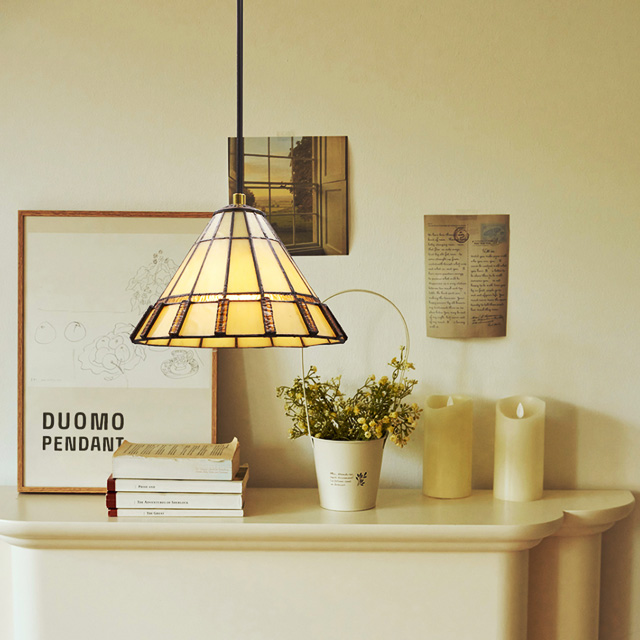 노랑조명 LED 두오모 1등 펜던트 조명 빈티지 카페 식탁등 스테인드 글라스 110,030원