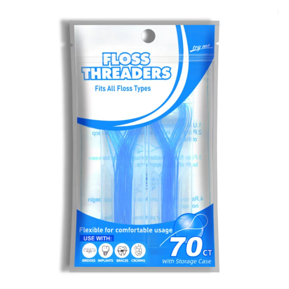 닥터치카 FLOSS THREADERS 교정용 브릿지 치실 홀더, 70개입, 1개 6,260원