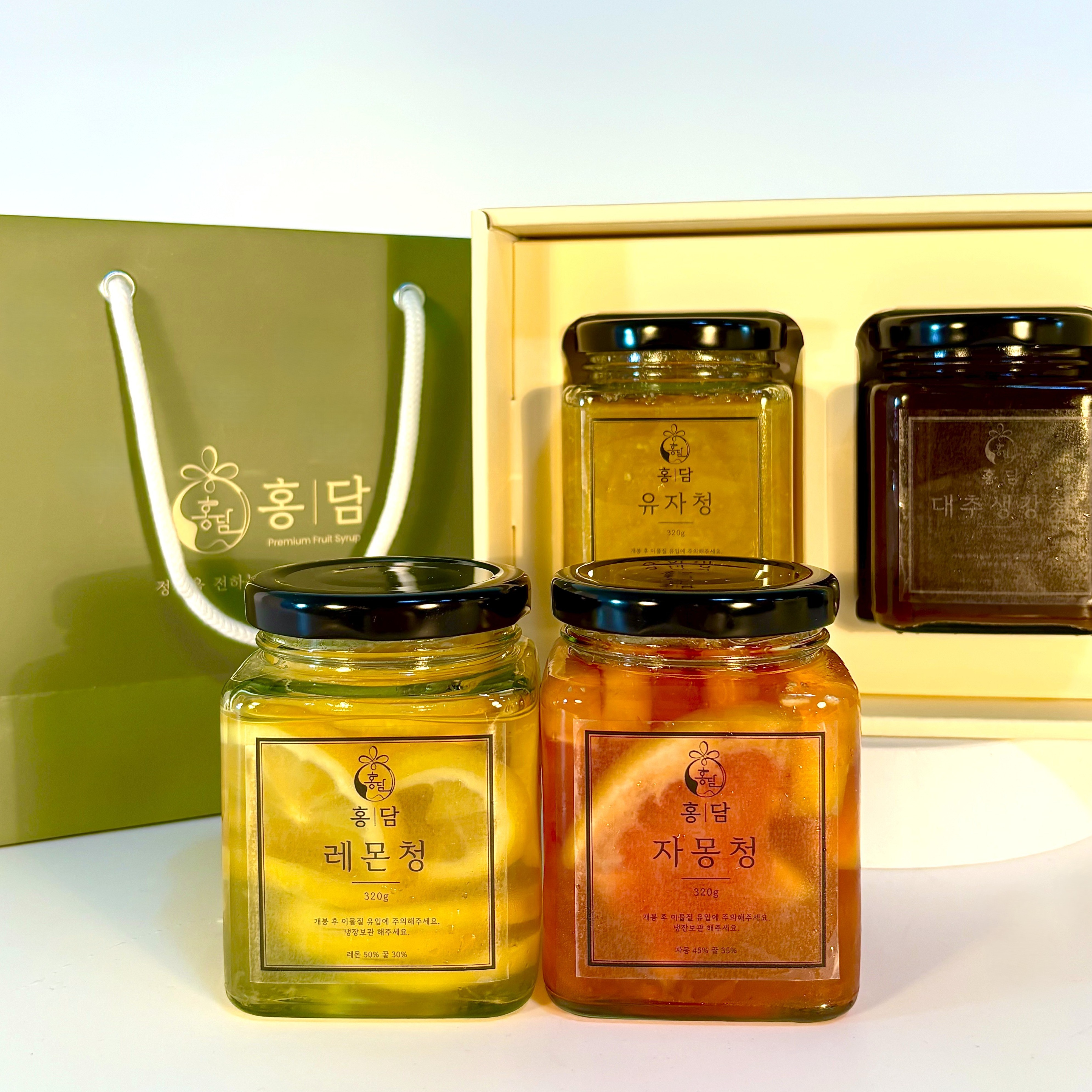홍담 수제청 선물세트 320g 2개입 과일청 에이드 명절선물 답례품 24,850원