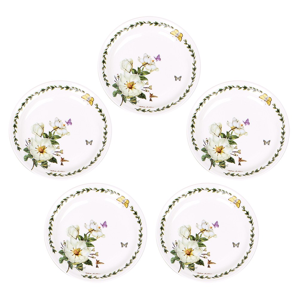 그린 본차이나 신형목련 원접시, 5개, 화이트 패턴 30,900원