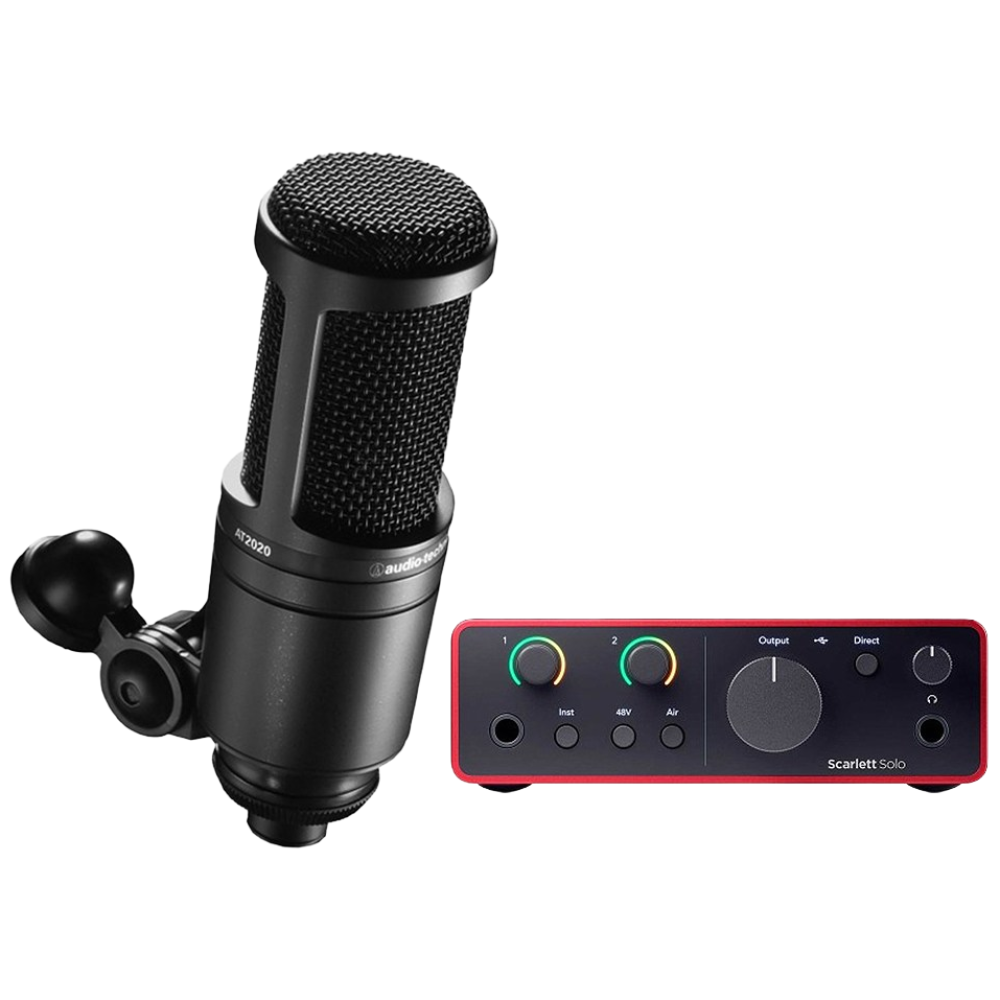 오디오테크니카 AT2020 포커스라이트 스칼렛 솔로 4세대 홈레코딩 입문용 방송용 마이크 299,000원