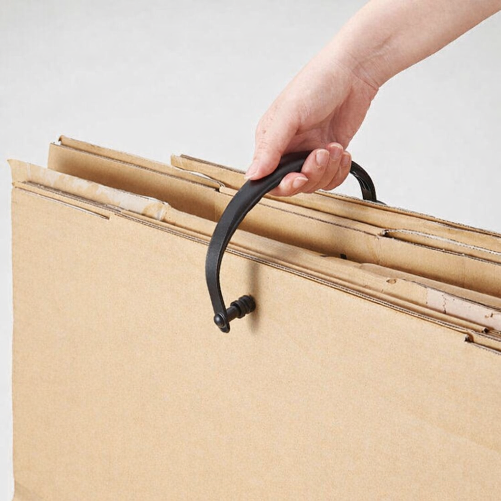 호담즈 분리수거 한번에 운반 박스 손잡이, 블랙, 1개 16,000원