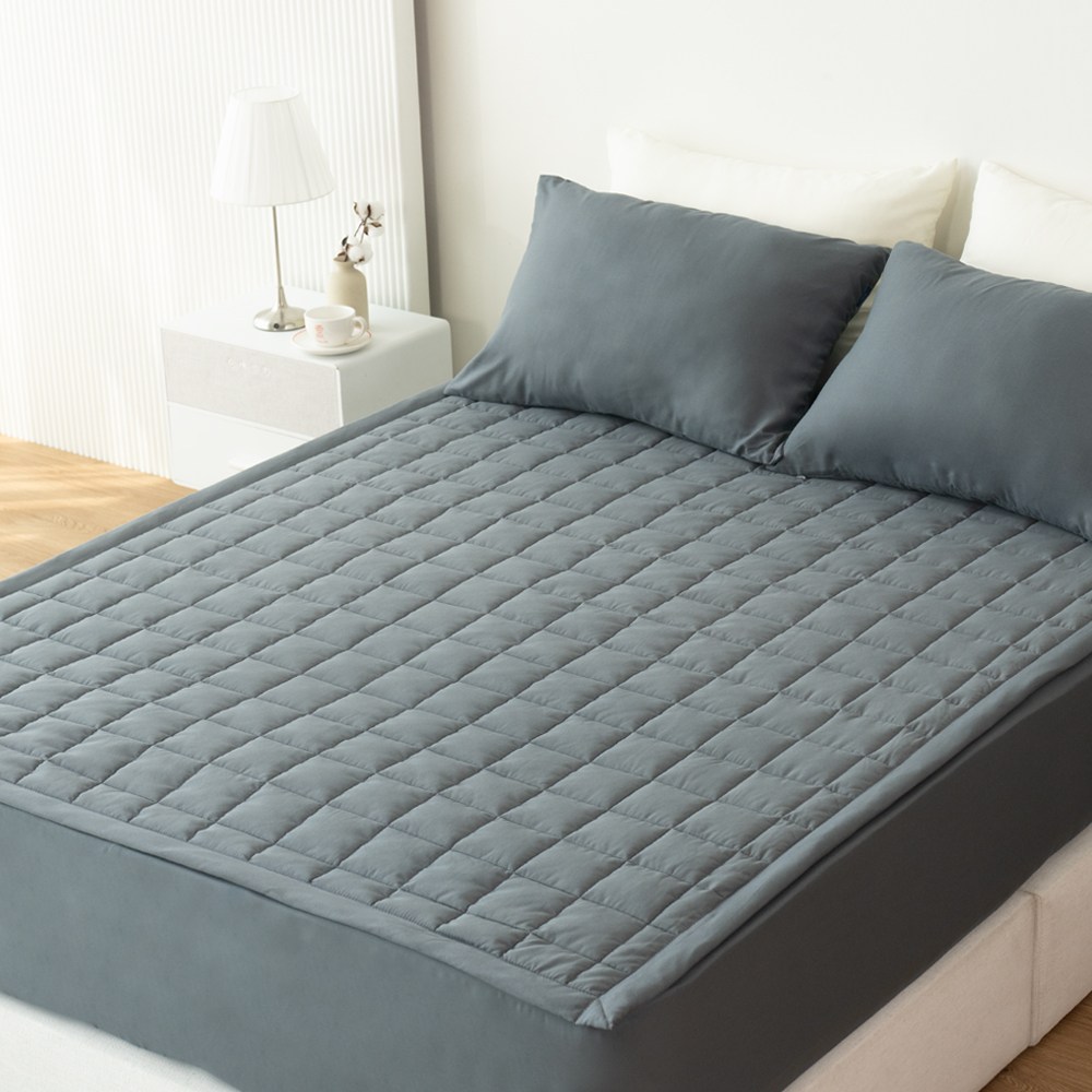 코팅블루 먼지없는 알러지케어 고정밴드 누빔 침대패드, 03.챠콜 28,800원