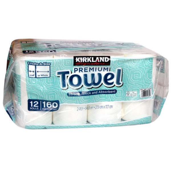 일본산 커클랜드 종이타올 키친타올 160매 x 12롤 2겹 무형광 코스트코 30,190원