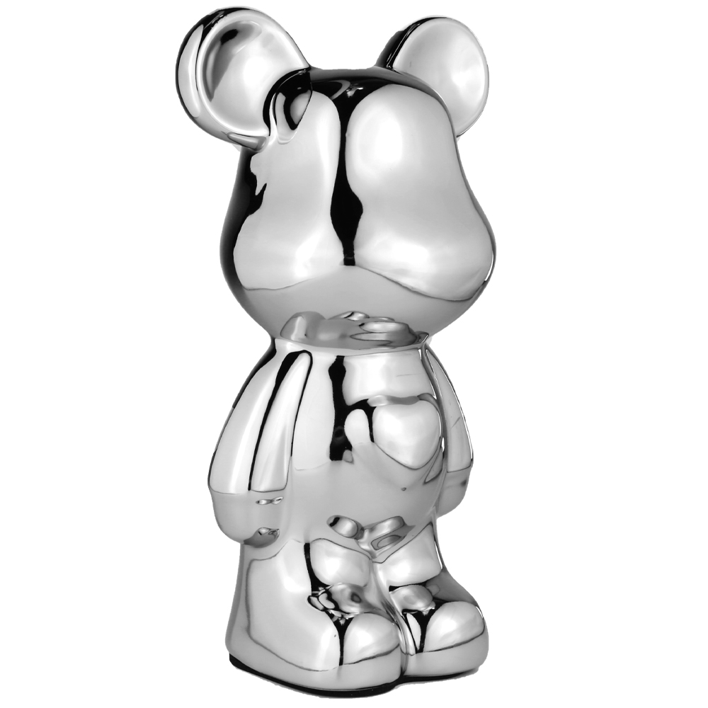 라푸유 세라믹 베어브릭 인테리어 장식품 곰돌이 피규어, 실버 11,600원