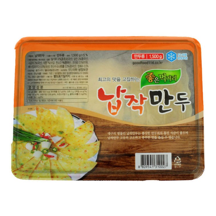 깔끔하게 포장된 20년전통 대구 교동납작만두 대용량 1팩 1.5kg 100장!!, 1.5kg, 4개 70,100원