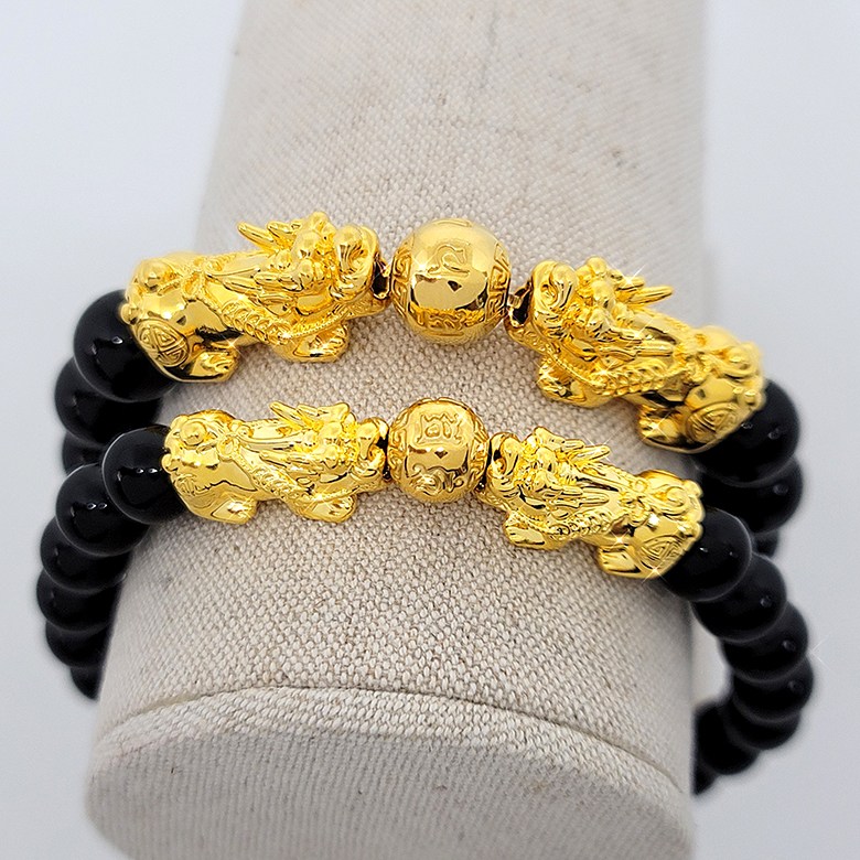 스타일돈나 24k 비휴 순금 오닉스 팔찌 불교 염주 기도 팔찌 895,000원