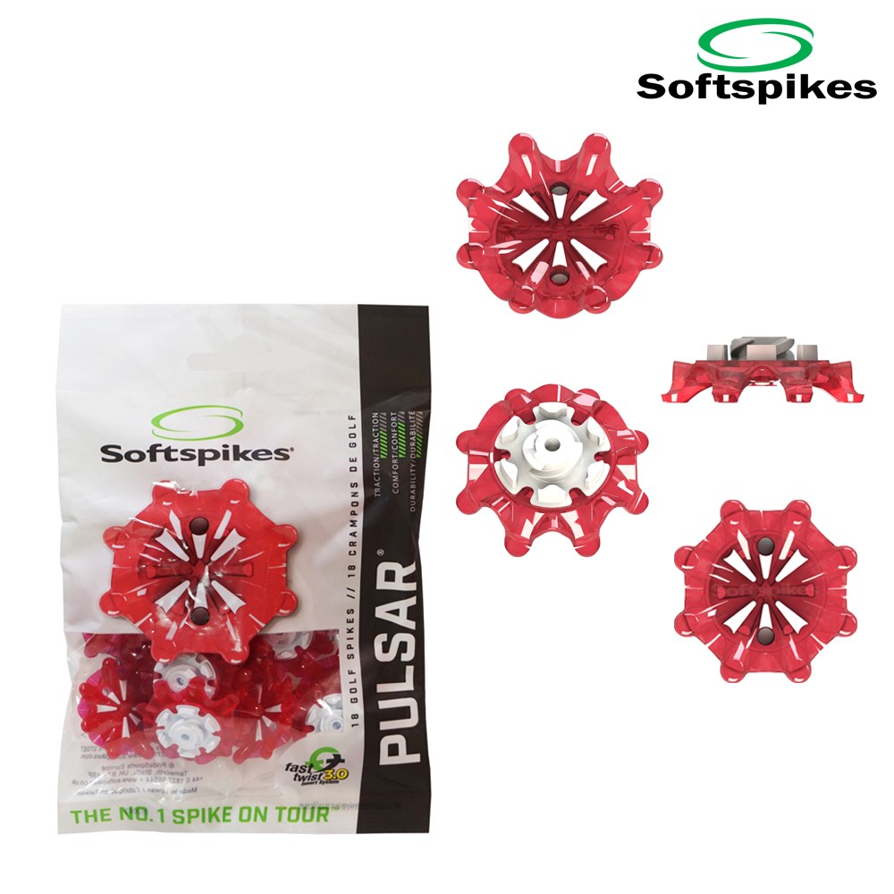 [소프트 스파이크 정품] 스파이크 골프화징 펄사 FT3.0타입 (투어락/슬림락/트리락) 풋조이/나이키/아디다스 호환, 체리화이트, 18개 38,000원