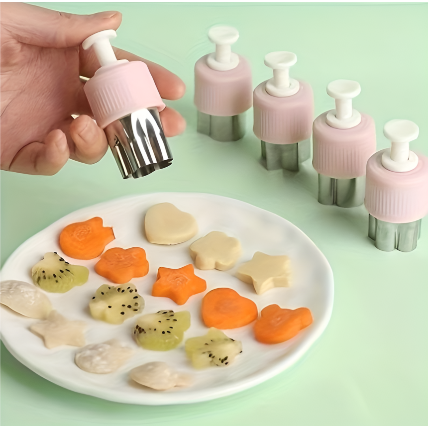 쿠코아 미니 쿠키 프레스 몰드 스테인리스 야채 꽃 과일 모양 커터 8종세트 9,900원