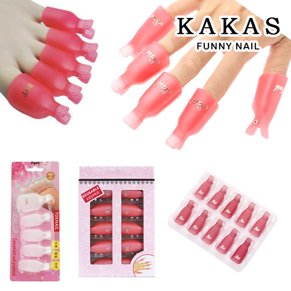 [퍼니네일] 쏙오프클립  손10개세트 발 5개세트 젤네일 제거용 2,500원