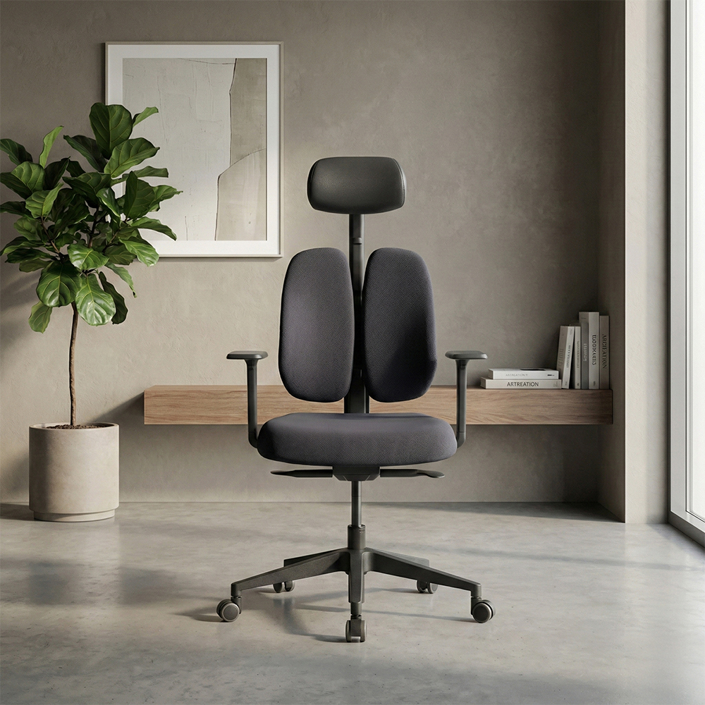 듀오백 골드 사무용 의자 D2500G-DAS, 블랙 274,000원