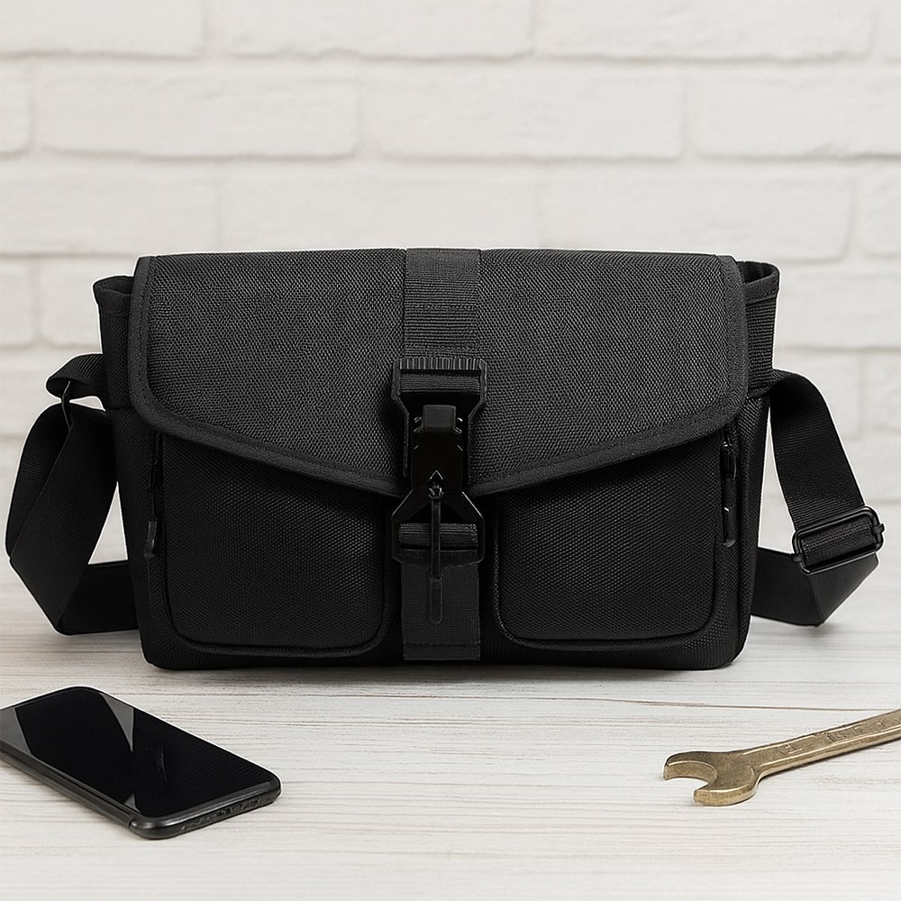 주니지니네 방수 크로스백 캐주얼 슬링백 힙색 메신저백 블랙 데일리백 25,900원