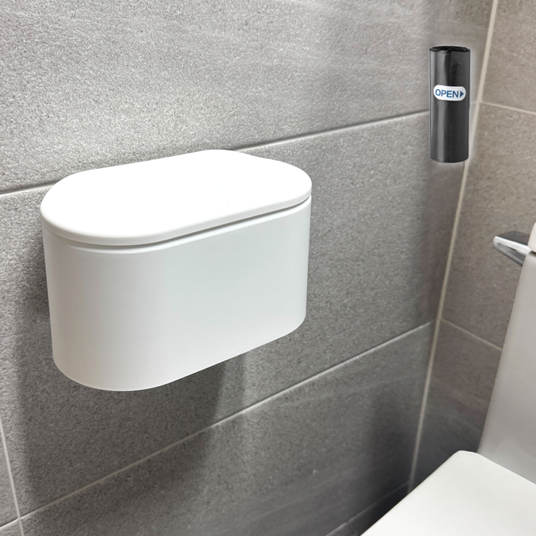 하옴 공중부양 화장실 쓰레기통 욕실 원터치 휴지통, 화이트(white) 13,000원