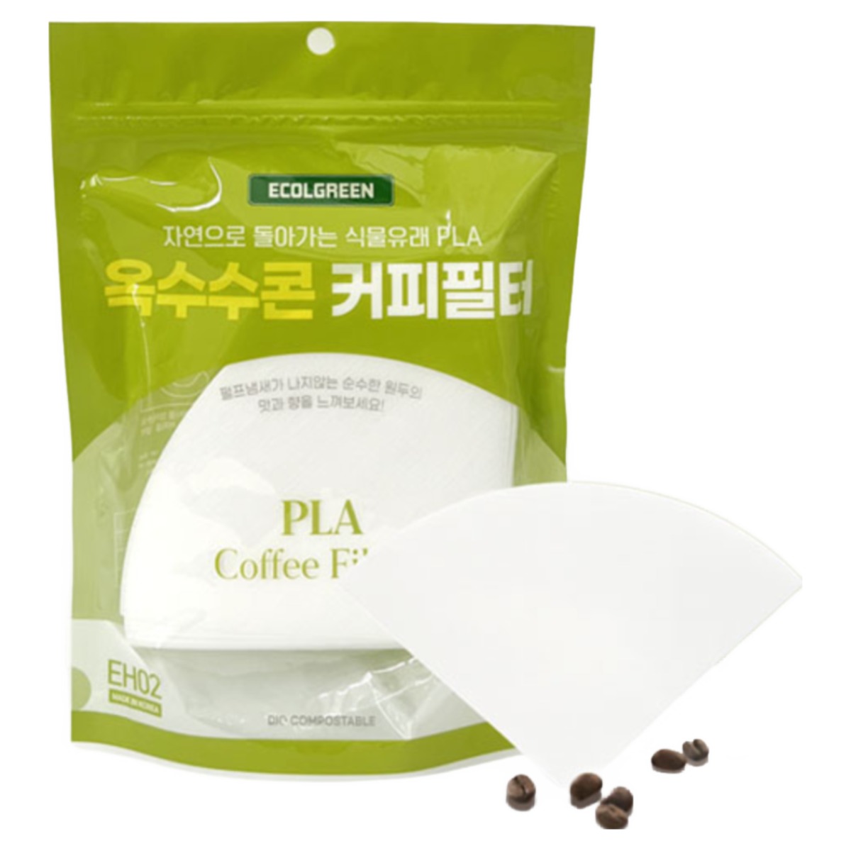 에코그린피 500매(50매x10팩) 펄프냄새,미세프라스틱 없는 하리오 커피필터 여과지 2-5인용 핸드드립필터, 10개, 50개 43,000원