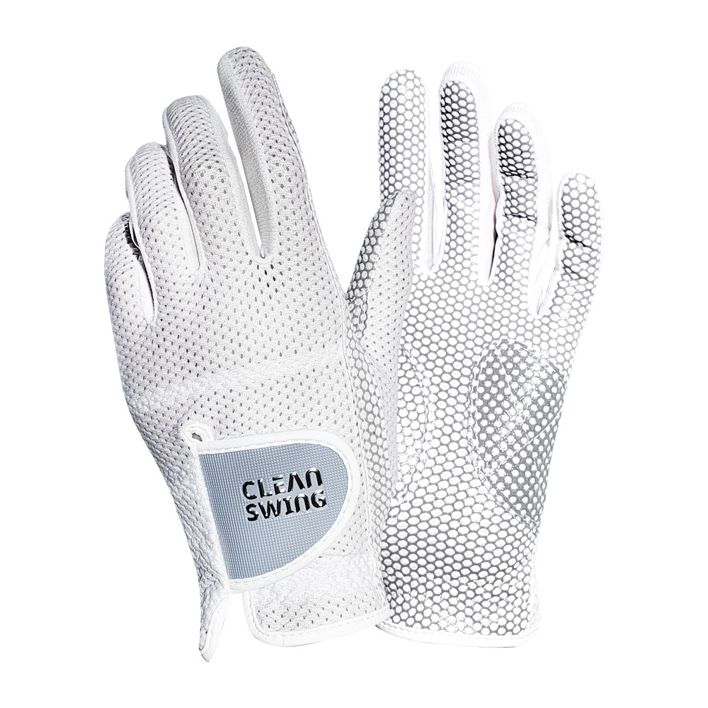 콘티네 클린스윙 여성용 양손 쿨메쉬 골프장갑 물세탁가능, 화이트/실버, 1세트 16,600원