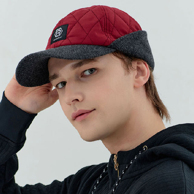 페르시안캣 이어플랩 방한 패치 4온스 패딩 골프 모자, 버건디, 1개 48,000원