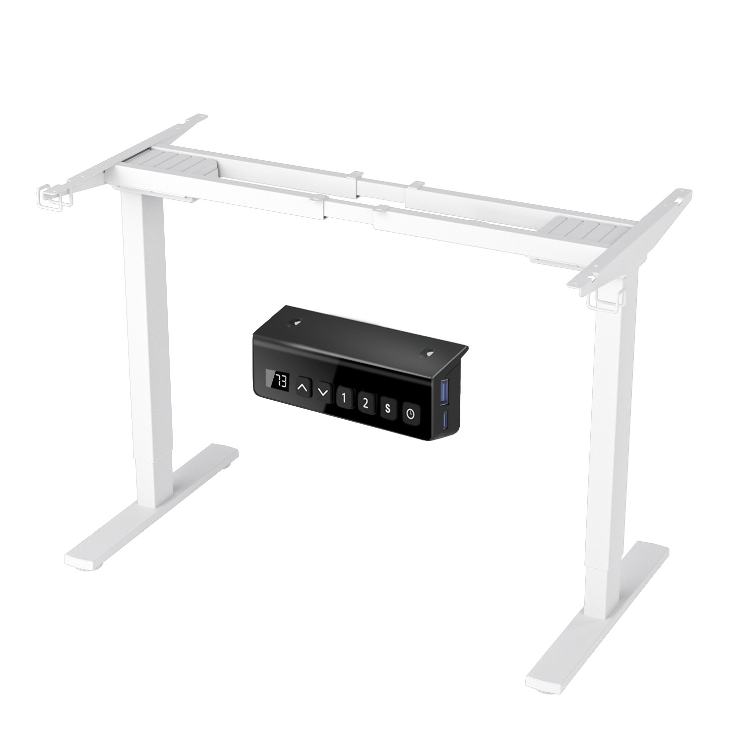 Ergomaker 듀얼모터 모션데스크 DIY전용 2단 사다리 지지대 프레임 100~200cm 사용 가능, 화이트 169,000원