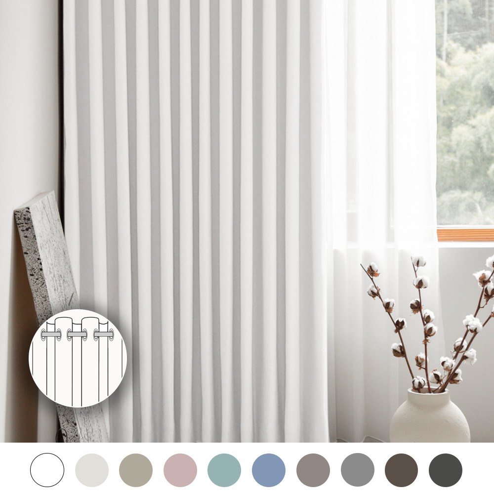 암막커튼 쉐도우거실암막커텐 민자형린넨암막커텐 창문형커튼 99% 빛차단 원톤 아일렛형 2장 28,000원