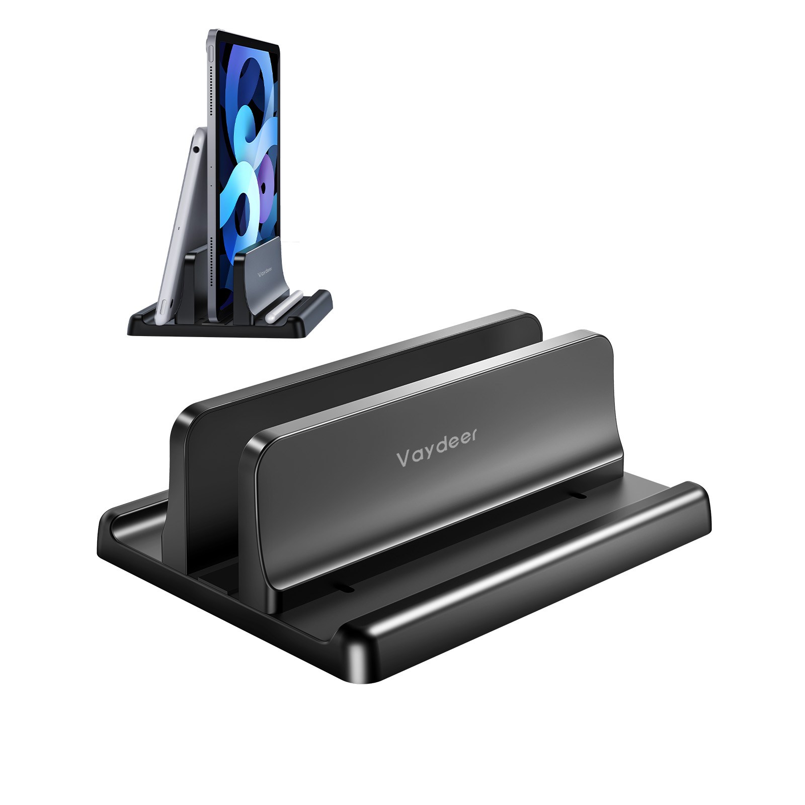 Vaydeer 수직 노트북 스탠드 홀더 플라스틱 조절식 데스크탑 노트북 도크 공간 절약형 3 in 1 - 모든 MacBook Pro Air, Mac, HP, Dell, Micros 10,800원