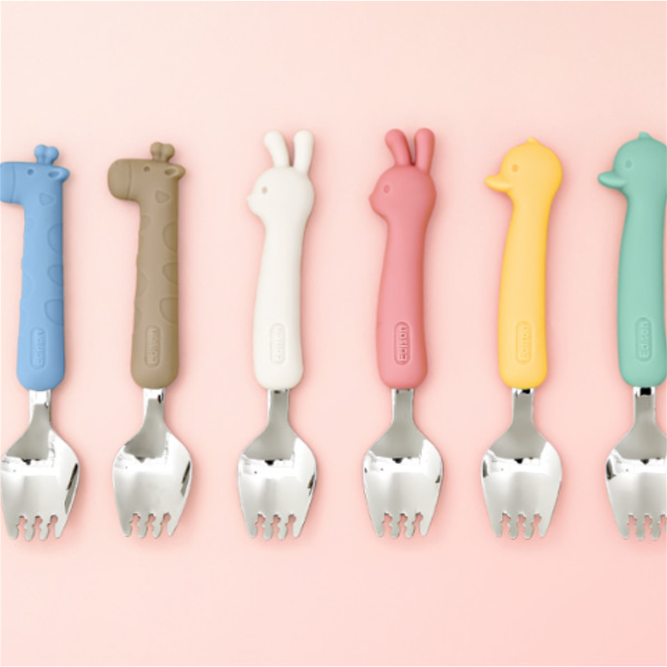 에디슨 실리콘 스포크 유아 스푼포크, 오리민트, 1개 9,800원