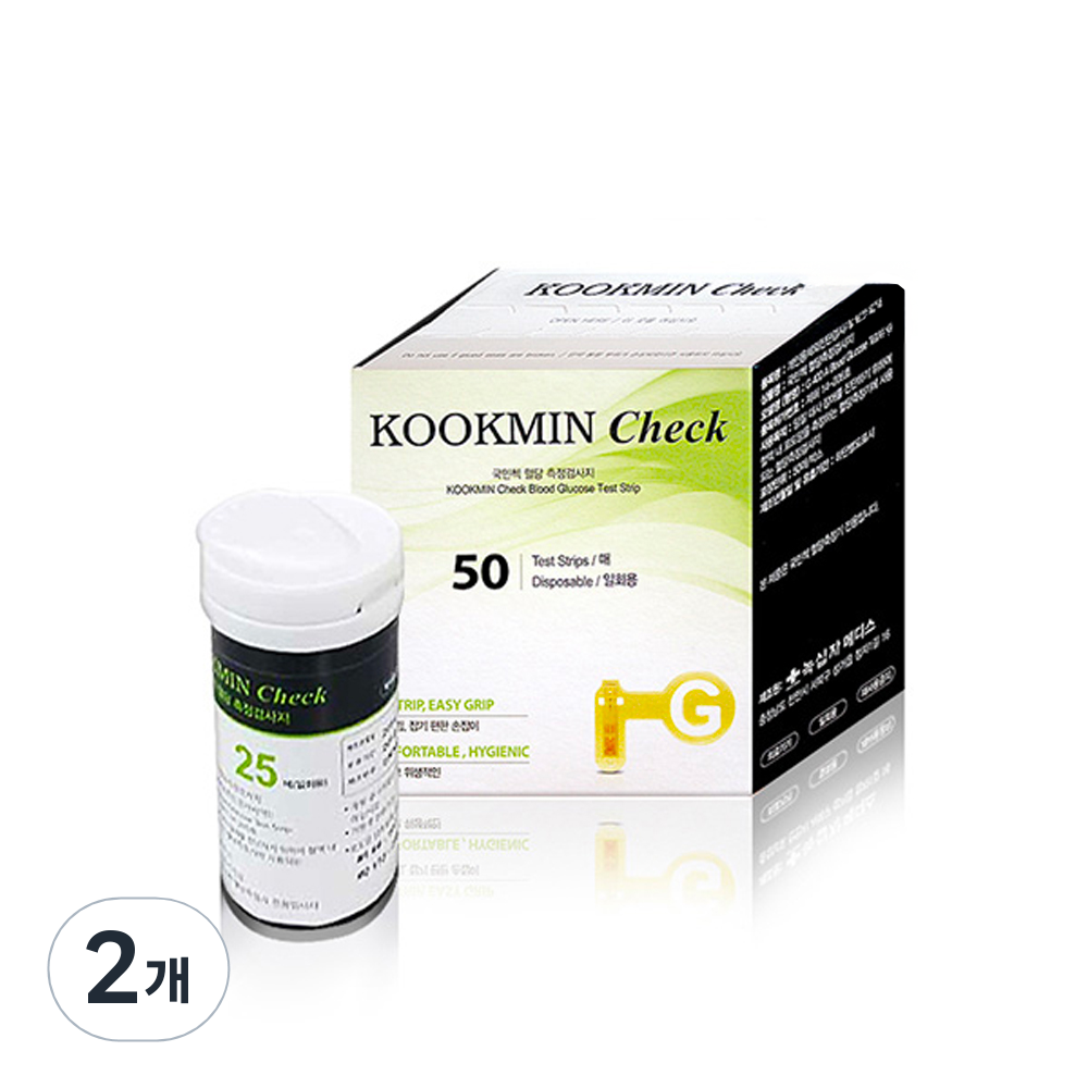 녹십자GC 국민첵 혈당시험지, 2개, 50개입 24,510원