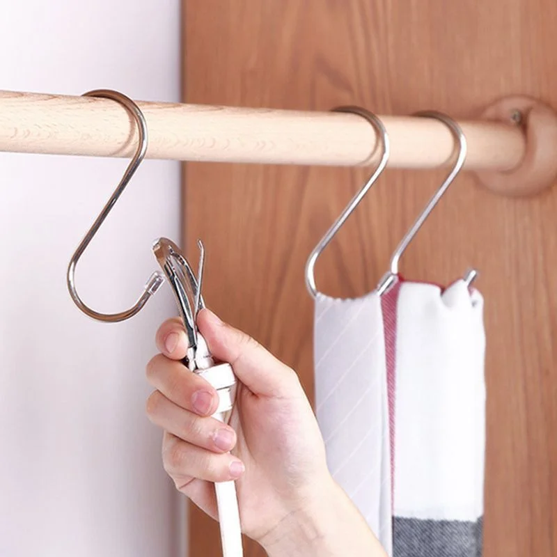 다용도 스테인레스 S자 고리 후크 대형 11cm 10개, 실버 18,000원