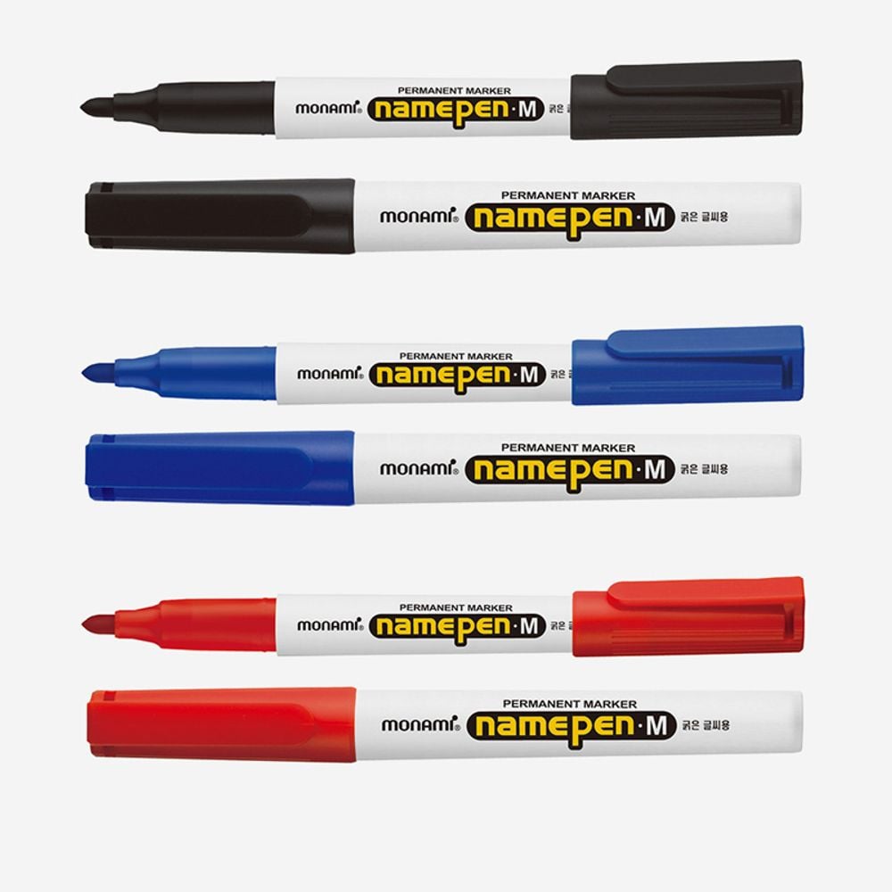 모나미 네임펜 m 굵은글씨용 12자루 1타 3색 택1 매직 유성매직 필기류 11,810원