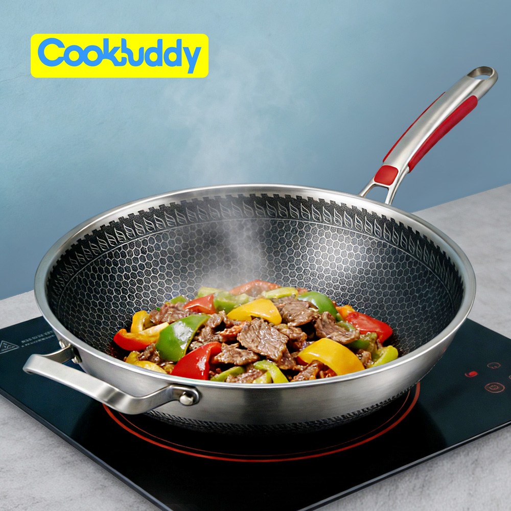 CookBuddy 궁중팬 인덕션 가스레인지 겸용 3중 316 스텐 웍, 1개, 32cm 46,900원