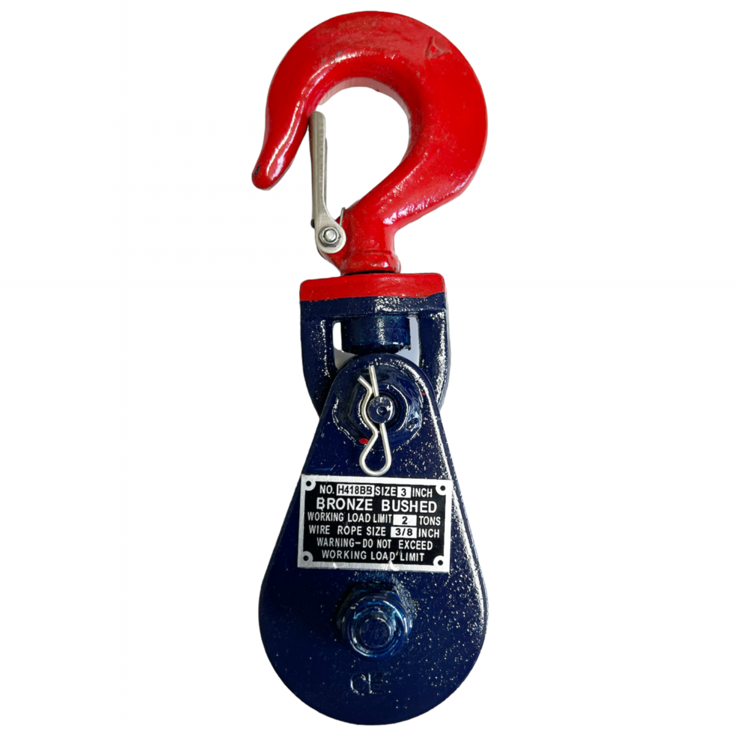 챔피온블럭 도르래 후크 와이어로프 도르레 베어링 대형 고하중 렉카, 1개 59,940원