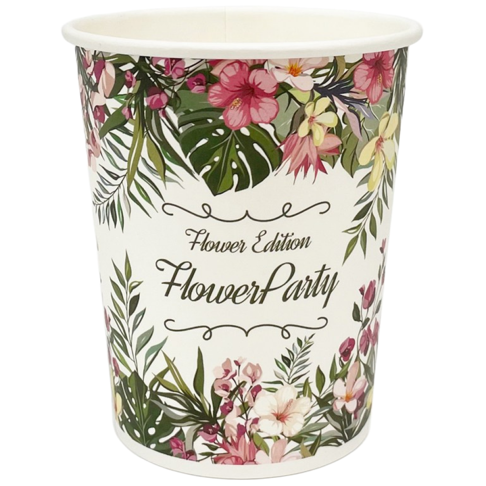 10온스 330ml 플라워파티 플라워 종이컵 1박스 (1000개입), 1000개, 1개 56,800원