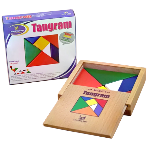 러닝스텝 칠교놀이 딜럭스 탱그램 고급 원목 보관함 가이드 미니북 증정!, 1개 9,570원