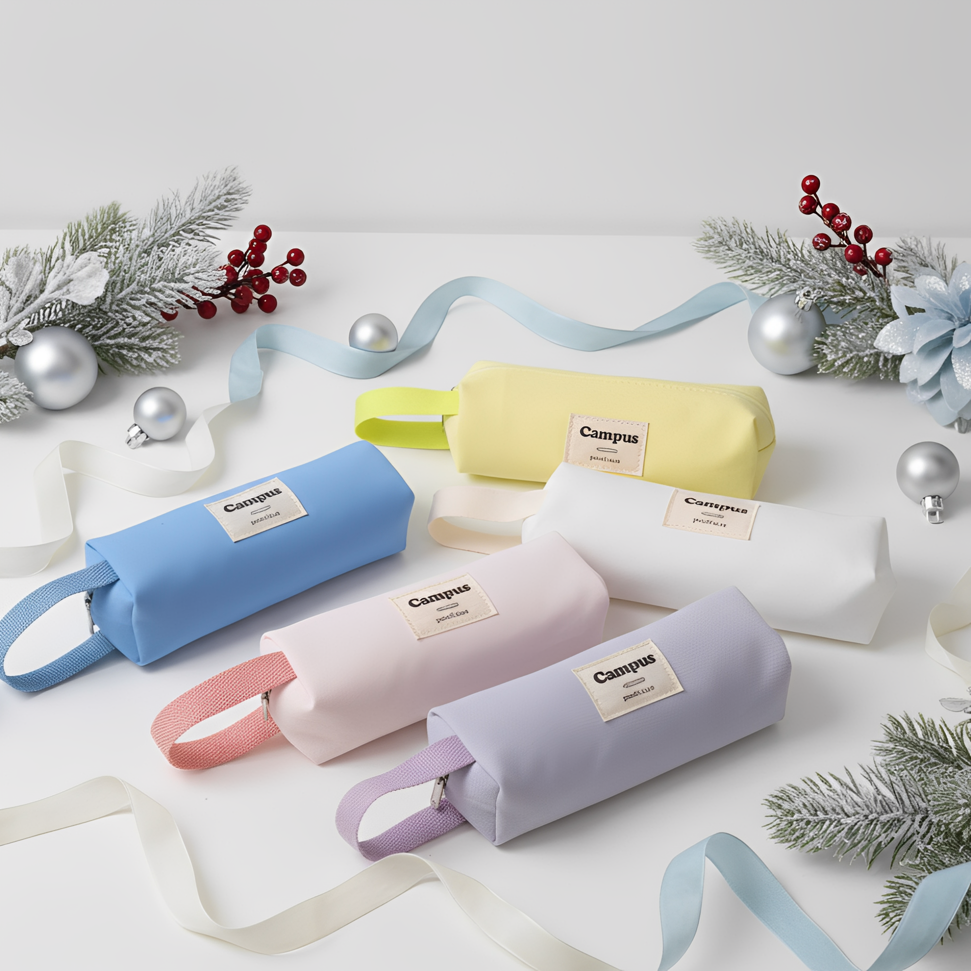 킵틸 파스텔 컬러 학생 필통 슬림하지만 넉넉한 수납 펜파우치 1+1, 1세트, 블루1개+화이트1개 8,900원