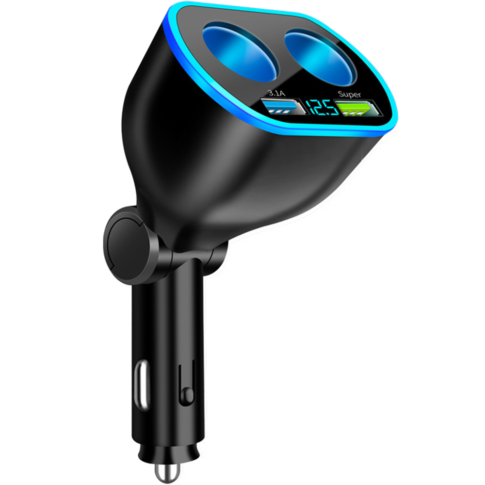 구스페리 4구 차량용 시거잭 QC3.0 66W 초고속 충전기 어댑터, 단일상품, 블랙, 현재가 7,840원