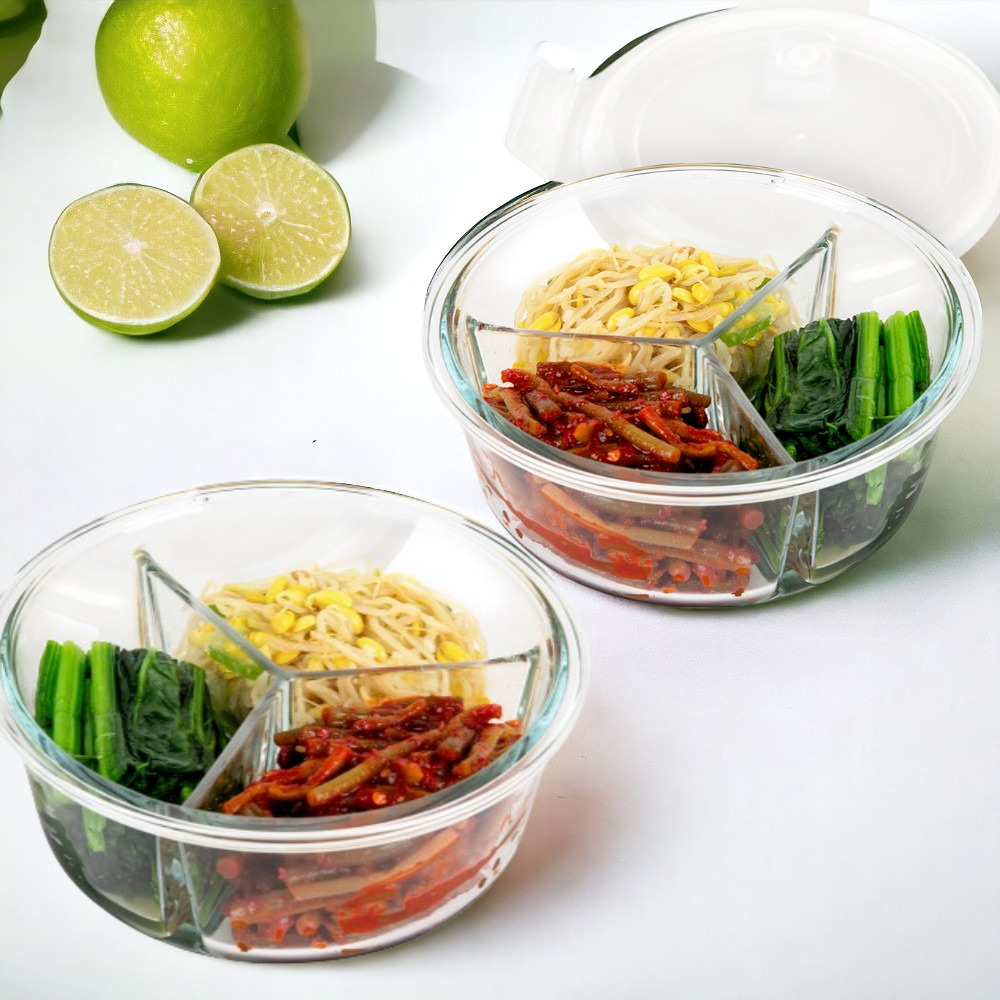 일상쏙 3칸 유리 나눔 반찬통 밀폐용기 19,930원