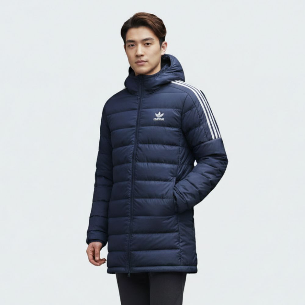 아디다스 경량 다운패딩 후드 삼선자켓 남녀공용 슬림한 머슬핏 패딩 신발클리너증정 77,500원
