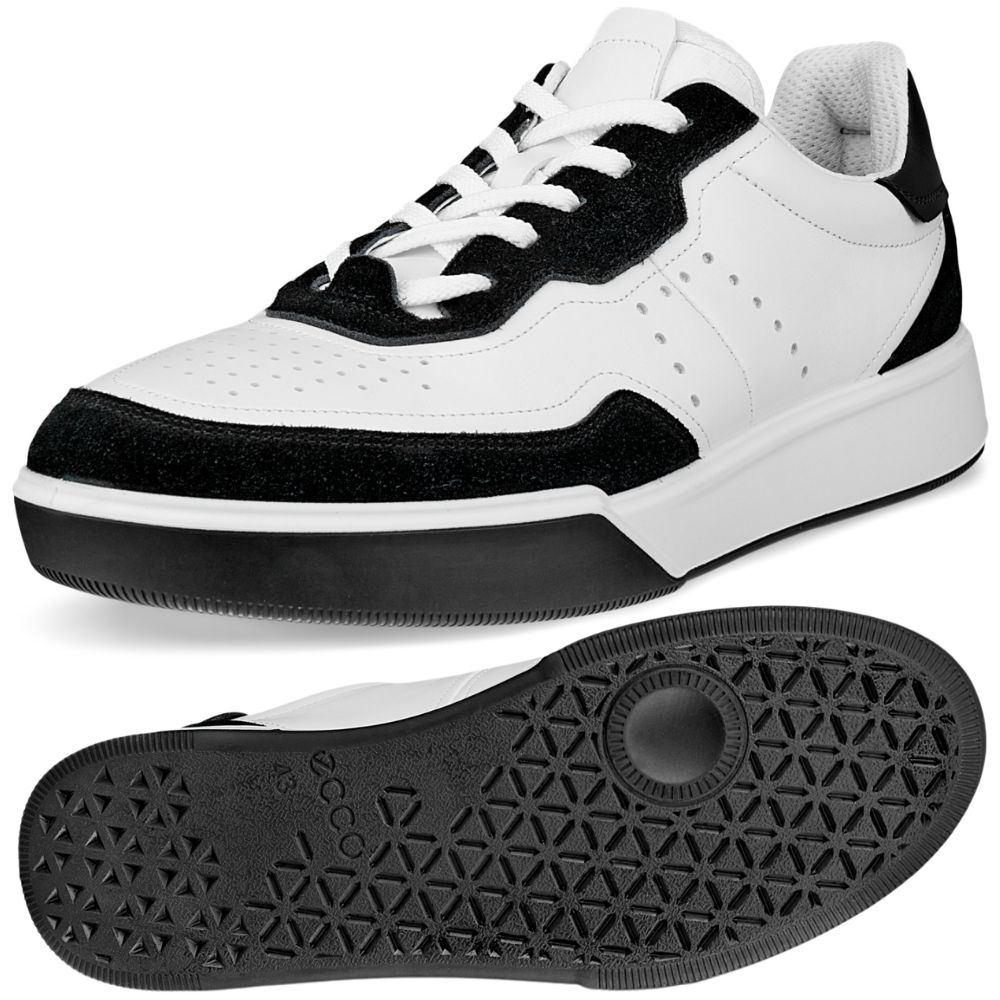 에코 스트리트 코트 남성 스니커즈 운동화 소가죽 발편한 WSC-EC ECCO 화이트블랙 237,000원