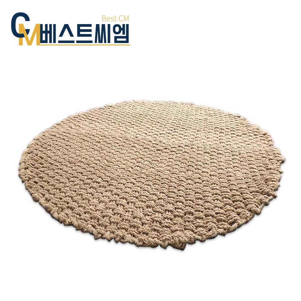 베스트씨엠 야자매트 원형 두께 35mm 직경1 직경2 직경3 직경4 직경5  매트 인테리어 캠핑장 커피숍 348,800원