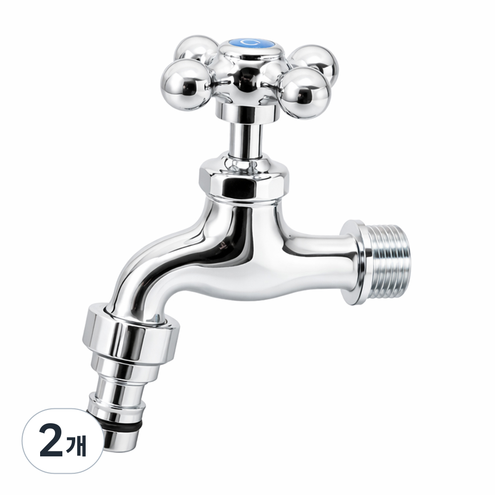 비욘드퍼니싱 국내생산 십자 커플링 가로 수도꼭지 KC, 2개 14,900원